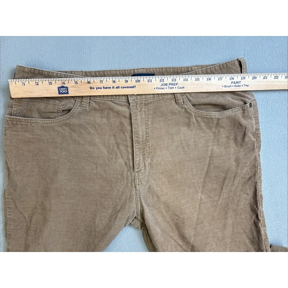 Nautica Pants Men's Size 38x32‎ Brown Corduroy Straight Fit Stretch Casual